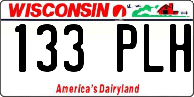 WI license plate 133PLH