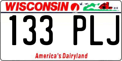 WI license plate 133PLJ