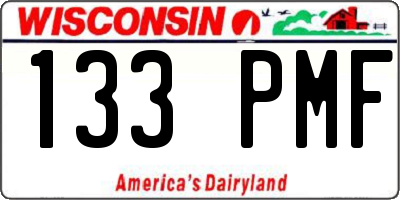 WI license plate 133PMF