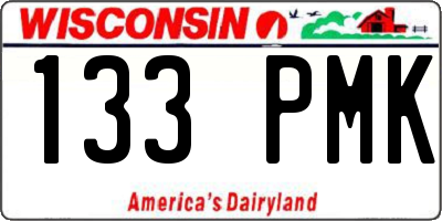 WI license plate 133PMK