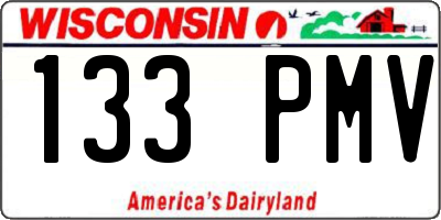 WI license plate 133PMV