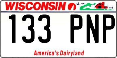 WI license plate 133PNP