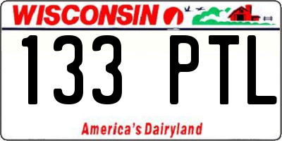 WI license plate 133PTL