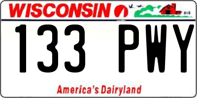 WI license plate 133PWY