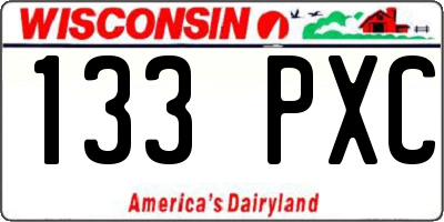 WI license plate 133PXC