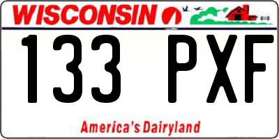 WI license plate 133PXF
