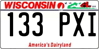 WI license plate 133PXI
