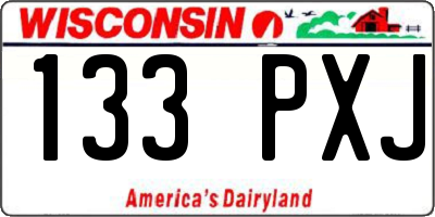 WI license plate 133PXJ