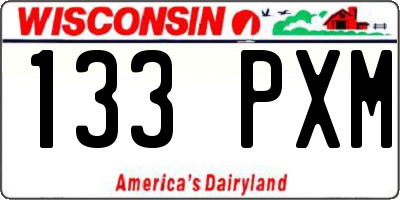 WI license plate 133PXM