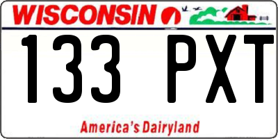 WI license plate 133PXT