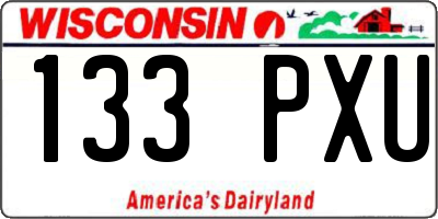 WI license plate 133PXU