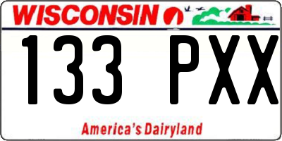 WI license plate 133PXX