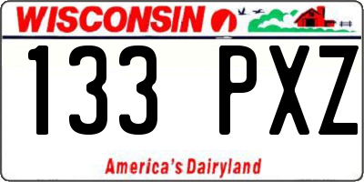 WI license plate 133PXZ