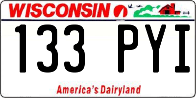 WI license plate 133PYI