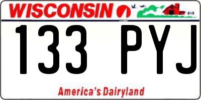 WI license plate 133PYJ