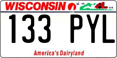 WI license plate 133PYL