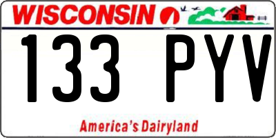 WI license plate 133PYV