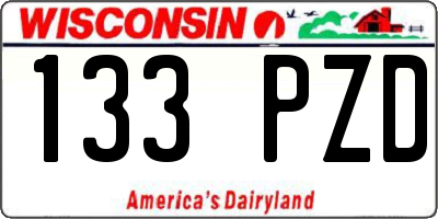 WI license plate 133PZD