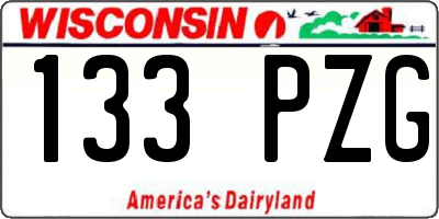 WI license plate 133PZG