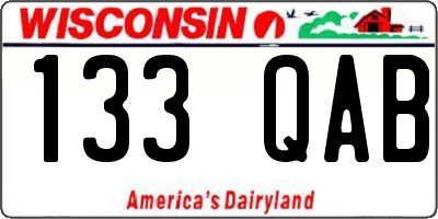 WI license plate 133QAB