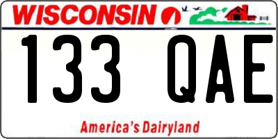 WI license plate 133QAE