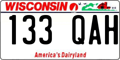 WI license plate 133QAH