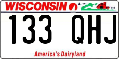 WI license plate 133QHJ