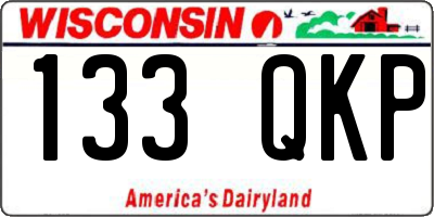 WI license plate 133QKP