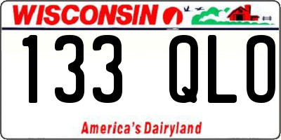 WI license plate 133QLO