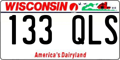 WI license plate 133QLS