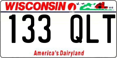 WI license plate 133QLT