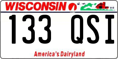 WI license plate 133QSI