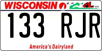 WI license plate 133RJR