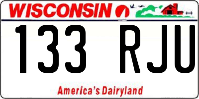 WI license plate 133RJU