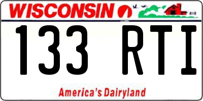 WI license plate 133RTI