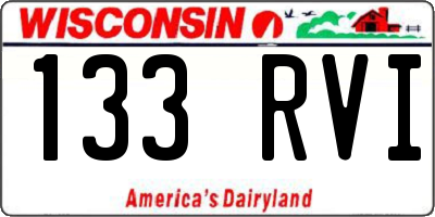 WI license plate 133RVI