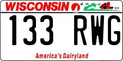 WI license plate 133RWG
