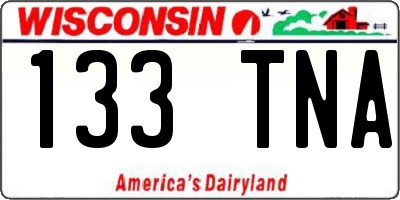 WI license plate 133TNA