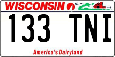 WI license plate 133TNI