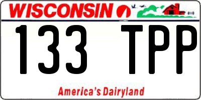 WI license plate 133TPP