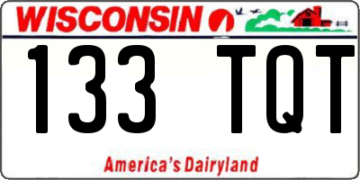 WI license plate 133TQT