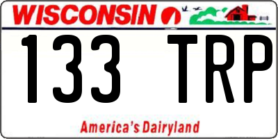 WI license plate 133TRP