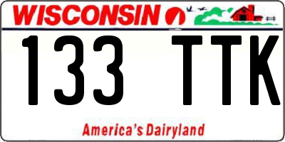 WI license plate 133TTK
