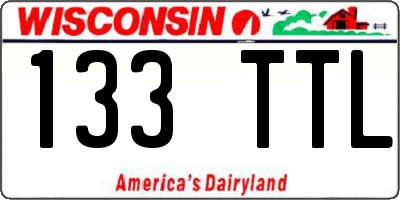 WI license plate 133TTL