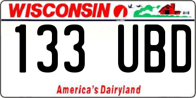 WI license plate 133UBD