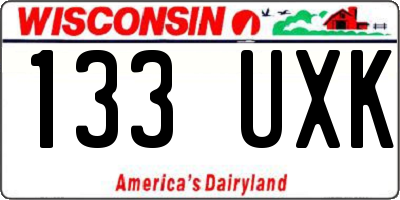 WI license plate 133UXK