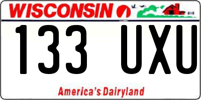 WI license plate 133UXU