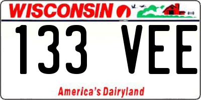 WI license plate 133VEE