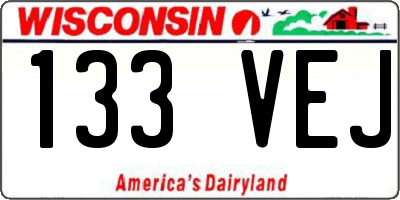 WI license plate 133VEJ