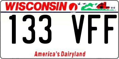 WI license plate 133VFF